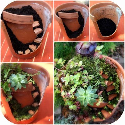 DIY minituintje in een bloempot (Do It Yourself)